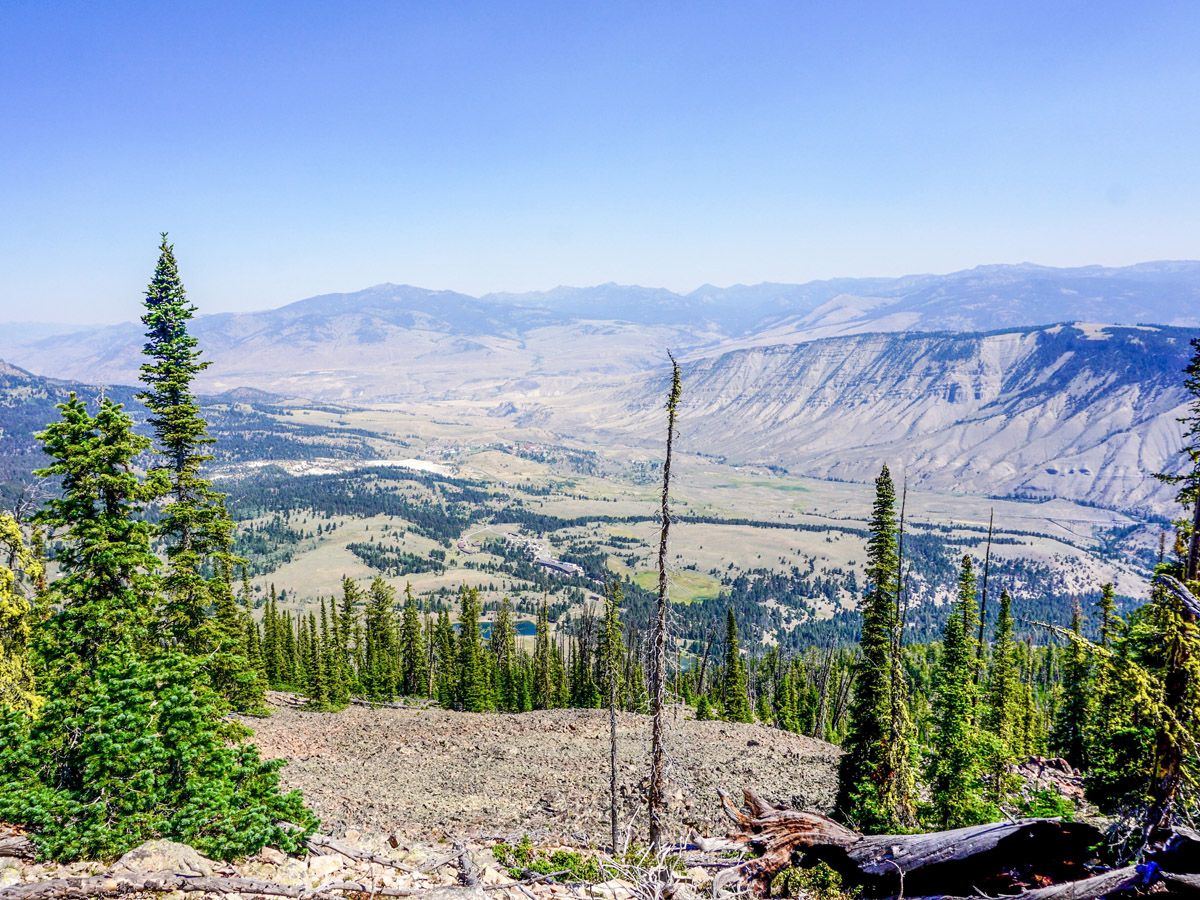 Views from the top of the Bunsen Peak Hike in Yellowstone