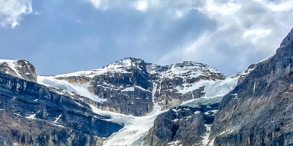 Panorama of the Stanley Glacier hike in Banff National Park, Alberta