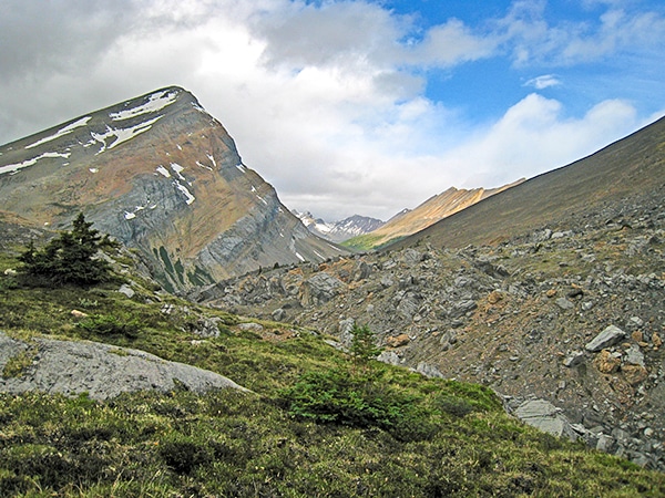 Scenery from the Nigel Pass hike along Icefields Parkway, the Canadian Rockies