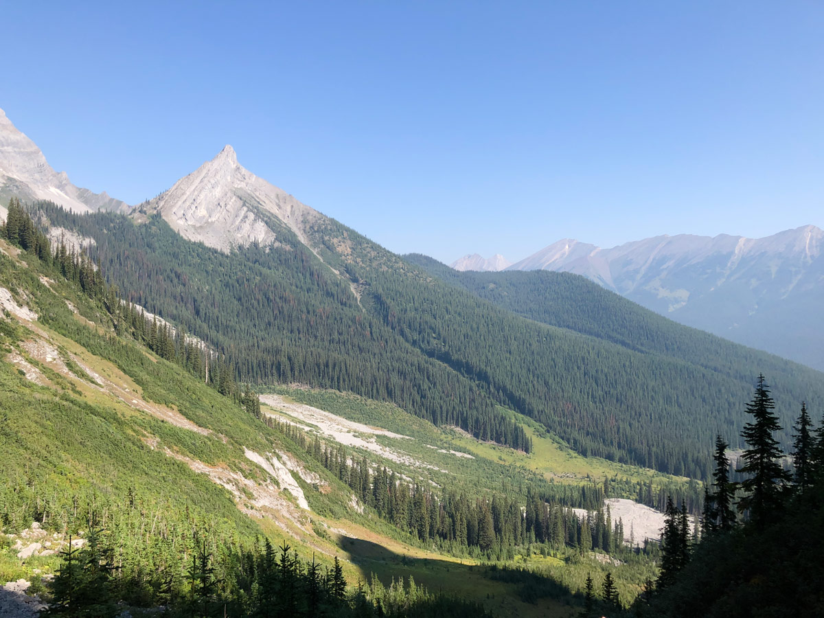 Waterfall area from the Black Prince Lakes and Cirque Hike near Smith-Dorrien Trail in Kananaskis, near Canmore