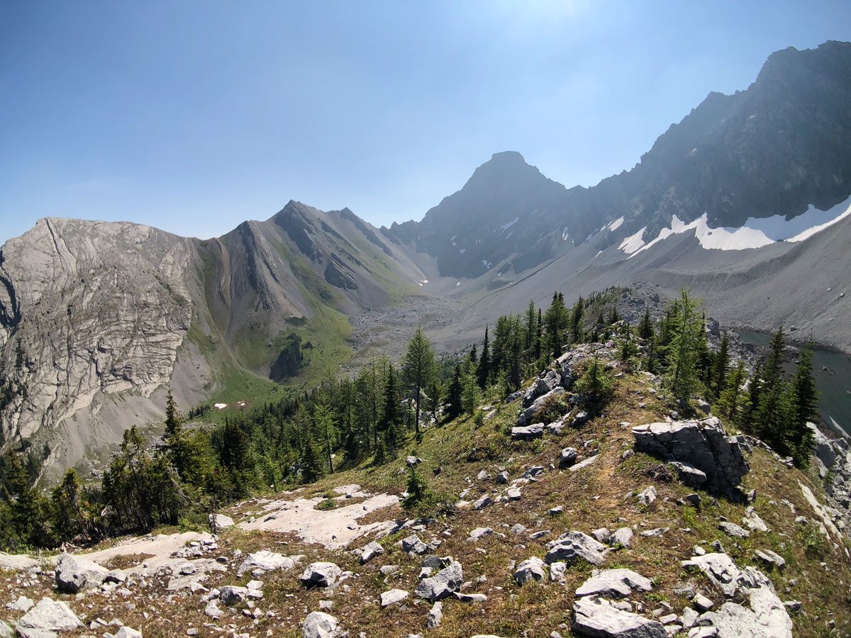 Ridge view from the Black Prince Lakes and Cirque Hike near Smith-Dorrien Trail in Kananaskis, near Canmore