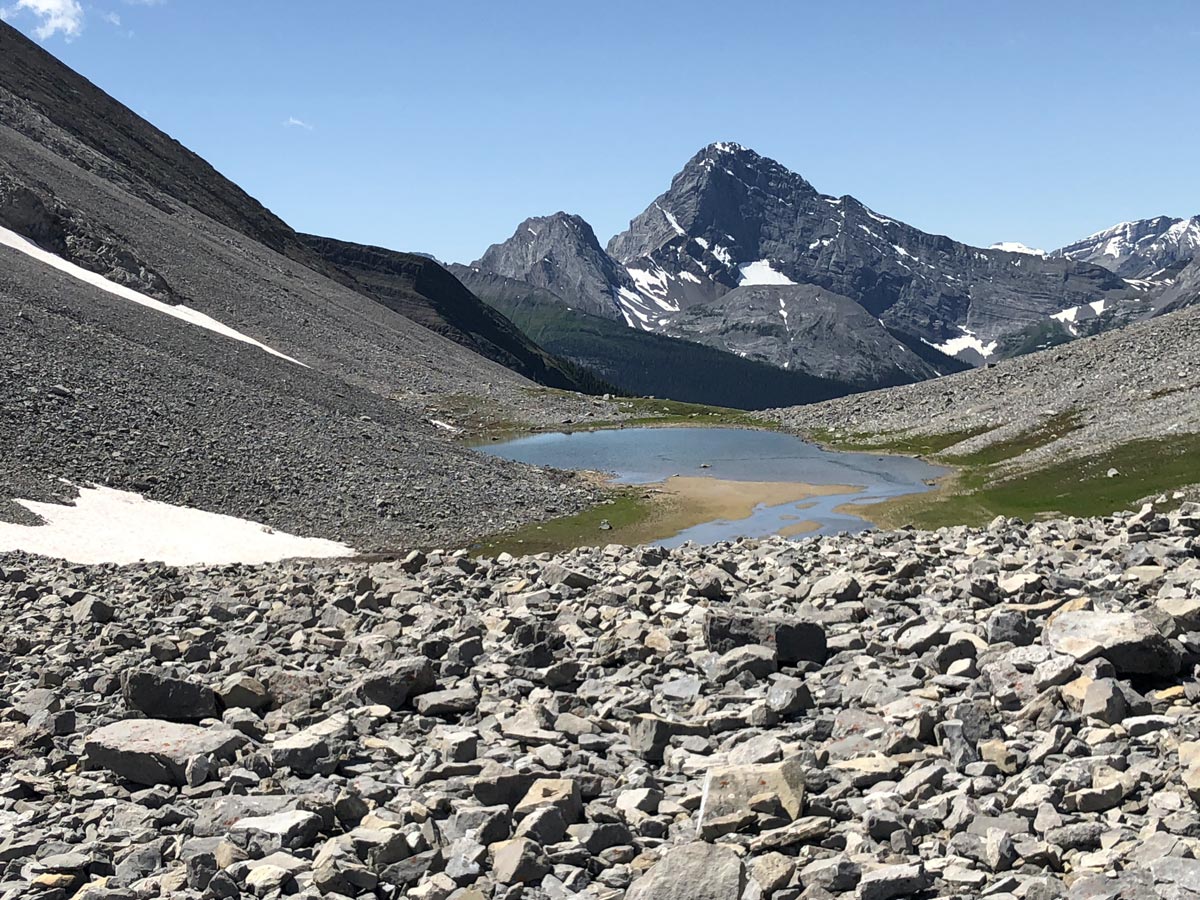 Tarn on the Rummel Pass Hike near Smith-Dorrien Trail in Kananaskis, near Canmore