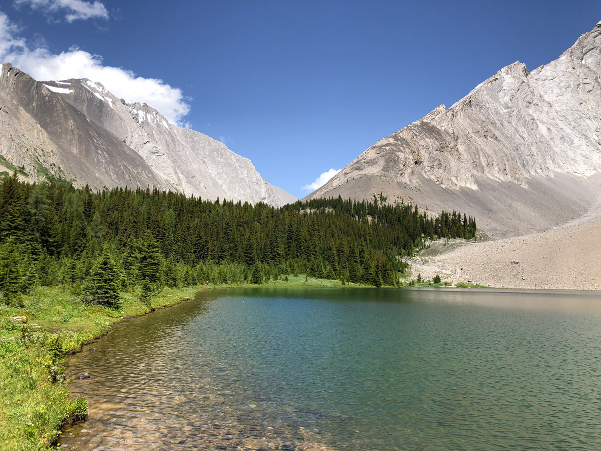 Rummel Lake on the Rummel Pass Hike near Smith-Dorrien Trail in Kananaskis, near Canmore