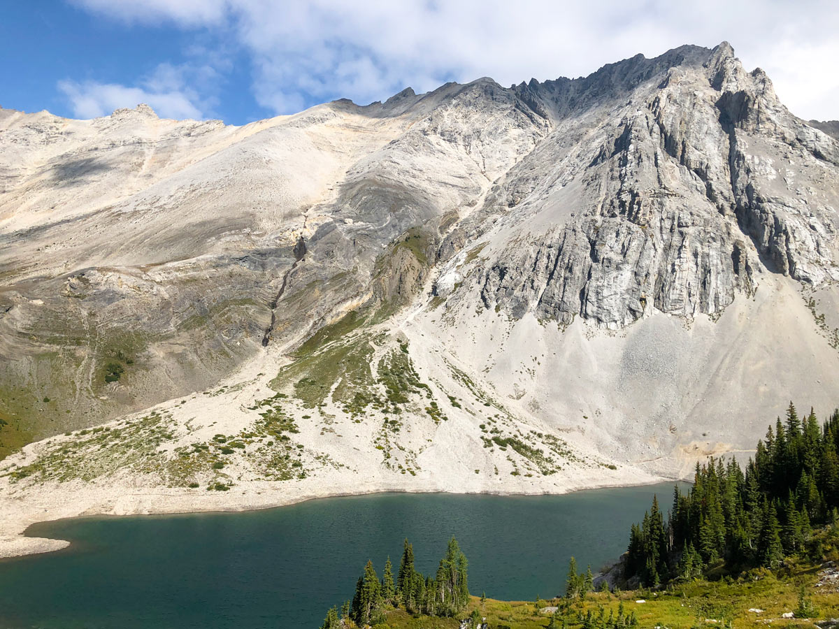 Hiking on Lillian and Galatea Lakes trail in Kananaskis, near Canmore