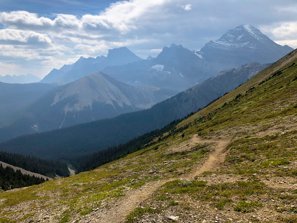 The new trail of the Guinn's Pass Hike in Kananaskis, near Canmore