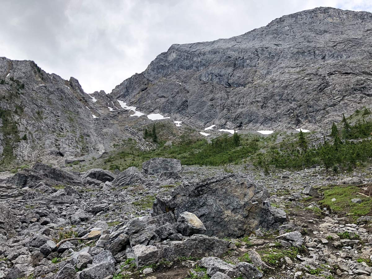 Wrong glacier on the Old Goat Glacier Hike near Smith-Dorrien Trail in Kananaskis, near Canmore