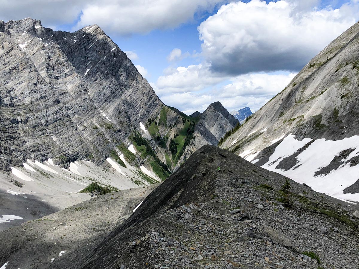 Pretty views of the Old Goat Glacier Hike near Smith-Dorrien Trail in Kananaskis, near Canmore