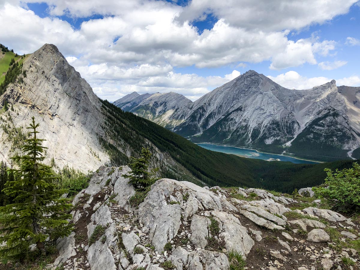 View of Spray Lakes on the Old Goat Glacier Hike near Smith-Dorrien Trail in Kananaskis, near Canmore