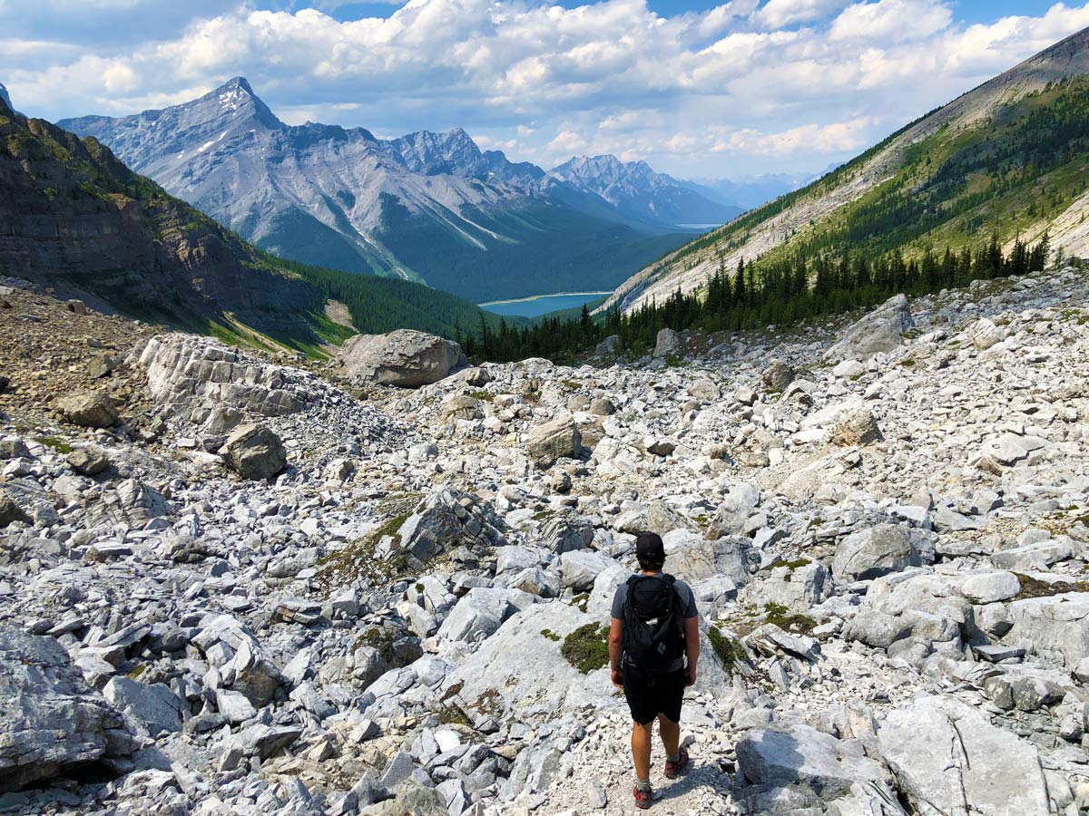 Boulder field on the Sparrowhawk Tarns Hike near Smith-Dorrien Trail in Kananaskis, near Canmore