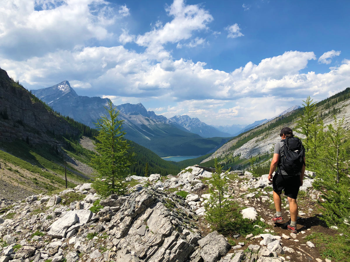 Beautiful trail of the Sparrowhawk Tarns Hike near Smith-Dorrien Trail in Kananaskis, near Canmore