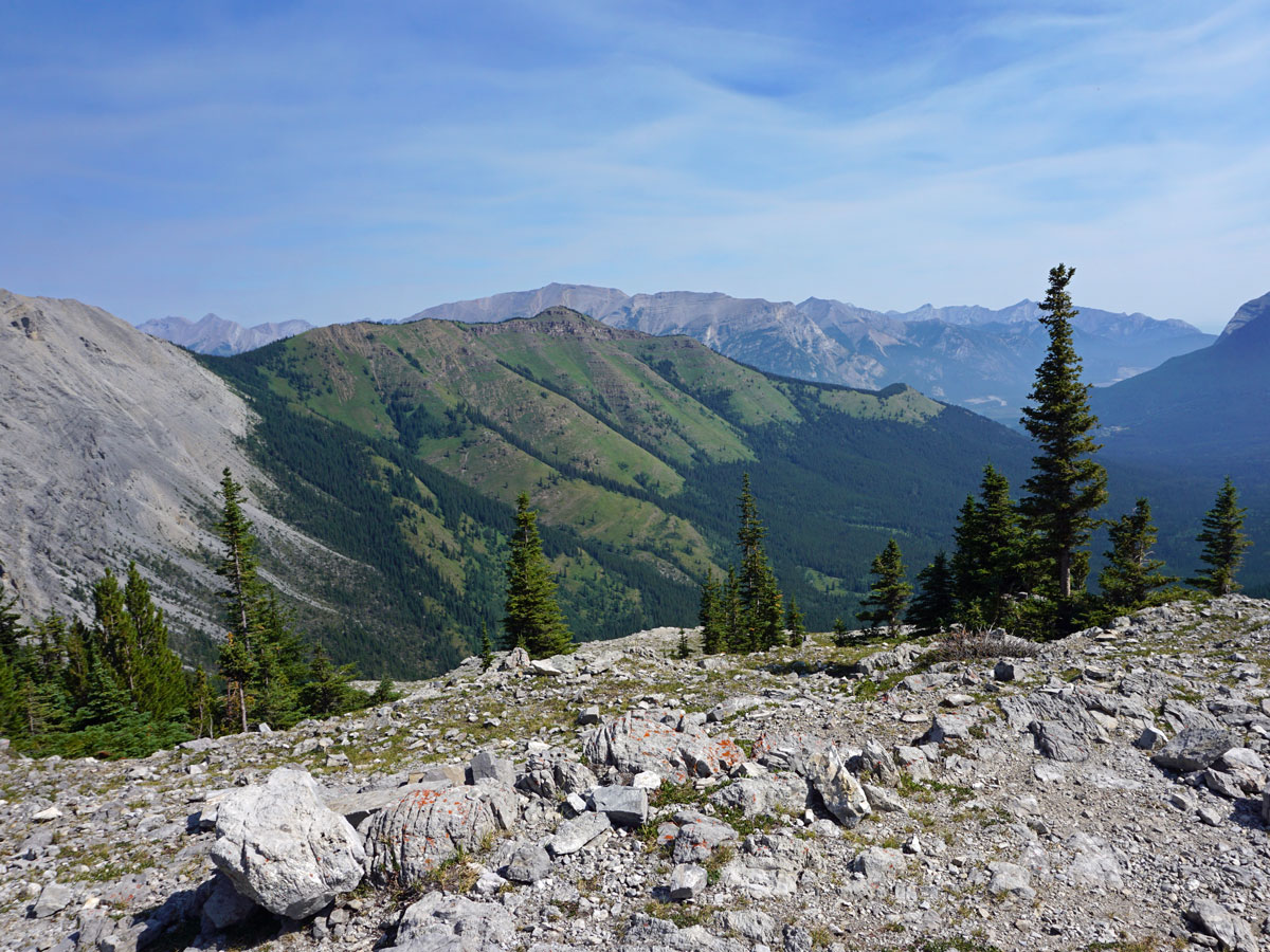 Views east from the West Wind Pass Hike near Smith-Dorrien Trail in Kananaskis, near Canmore