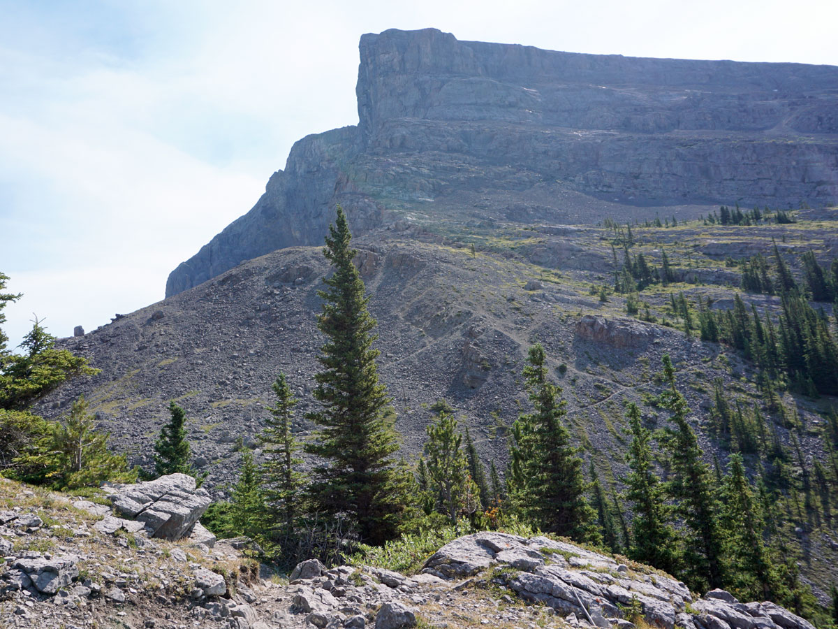 Views over the mountain on the Windtower Hike near Smith-Dorrien Trail in Kananaskis, near Canmore