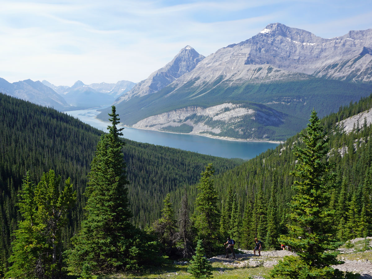 View of the Spray Lakes Reservoir on the Windtower Hike near Smith-Dorrien Trail in Kananaskis, near Canmore