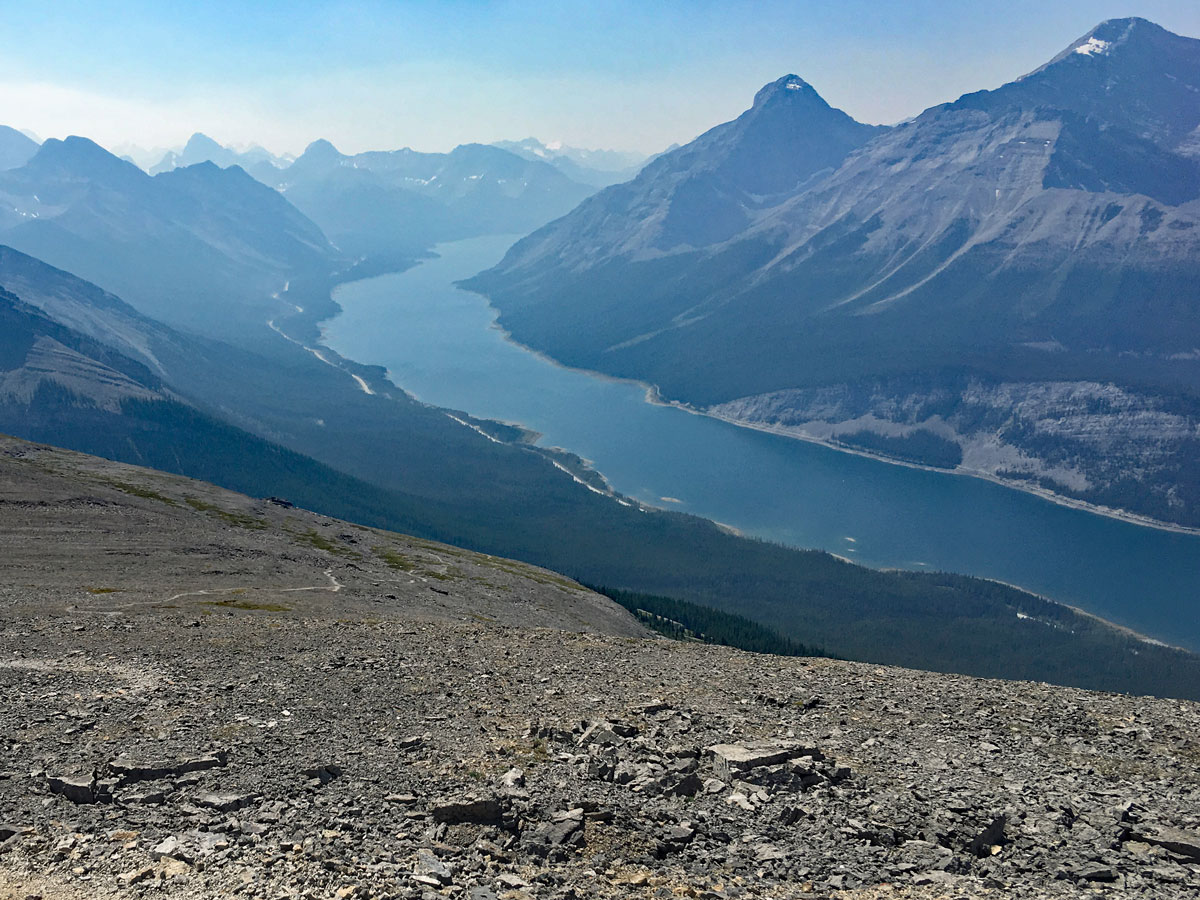 Descending of the Windtower Hike near Smith-Dorrien Trail in Kananaskis, near Canmore