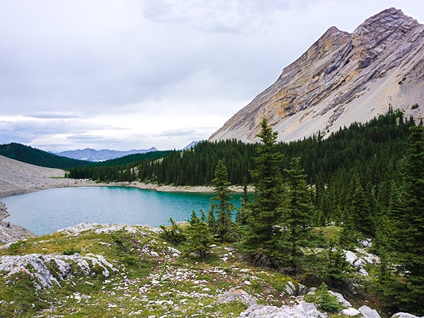 Scenic views from the Picklejar Lakes hike in Kananaskis County, near Canmore