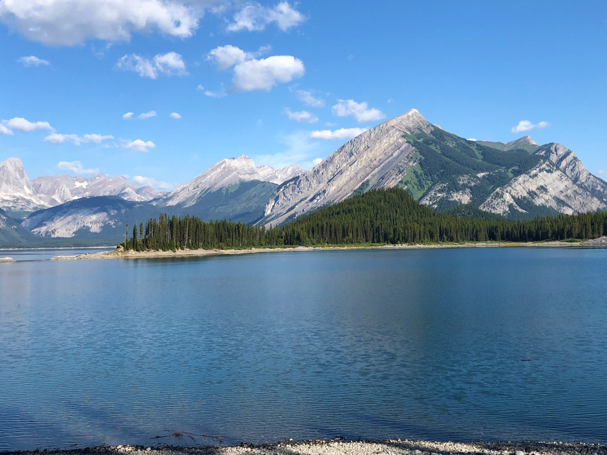 Views around the Upper Kananaskis Lake on the Sarrail Ridge via Rawson Lake Hike in Kananaskis, near Canmore