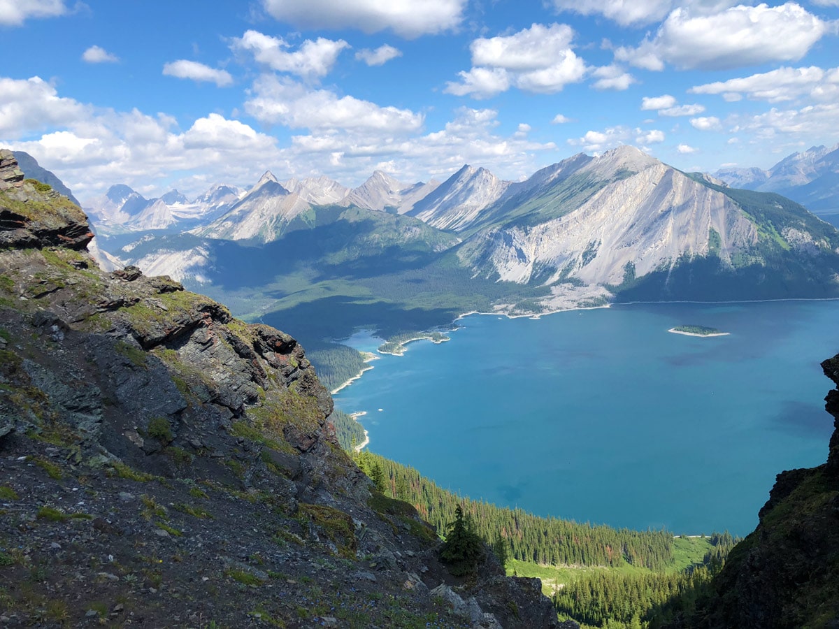 Upper Kananaskis Lake from the top of the Sarrail Ridge via Rawson Lake Hike in Kananaskis, near Canmore