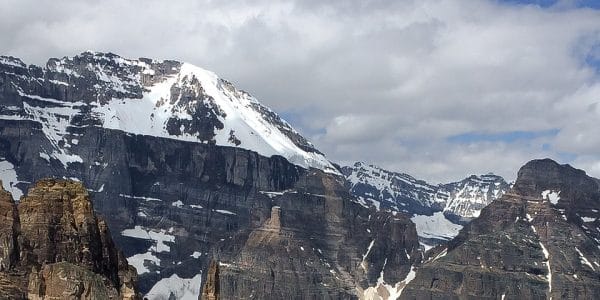 Panorama from the Paradise Valley Circuit hike in Lake Louise, Banff National Park, Alberta