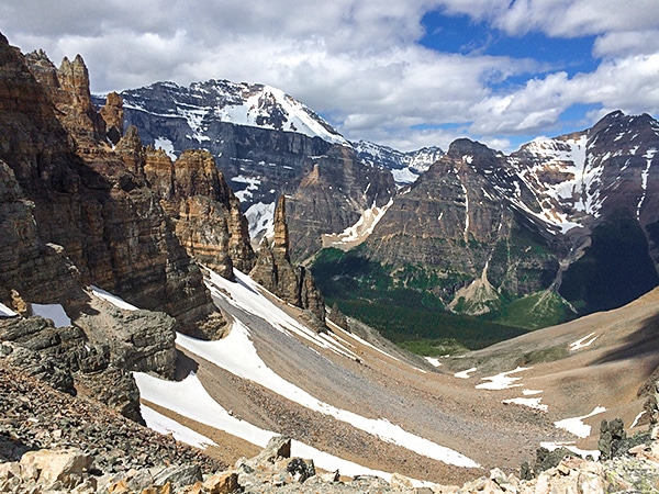 Trail of the Paradise Valley Circuit hike in Lake Louise, Banff National Park, Alberta