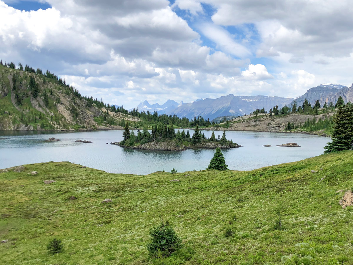 Rock Isle Lake at Sunshine Meadows on the Twin Cairns and Monarch Viewpoint Hike near Banff, Alberta