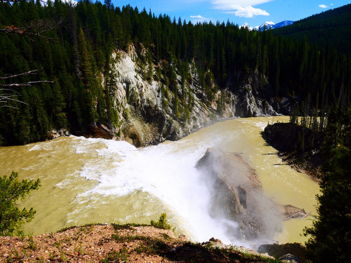View from the above on the Wapta Falls Hike in Yoho National Park, British Columbia