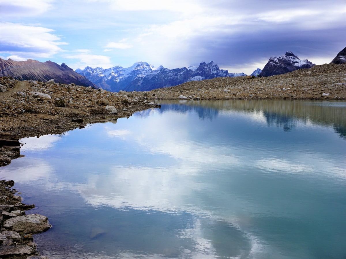 A mountain tarn on the Iceline Hike in Yoho National Park, Canada