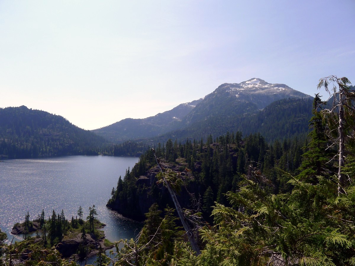 View of the east shoulder of Mt Tom Taylor from the viewpoint on the Bedwell Lake Hike in Strathcona Provincial Park, Canada