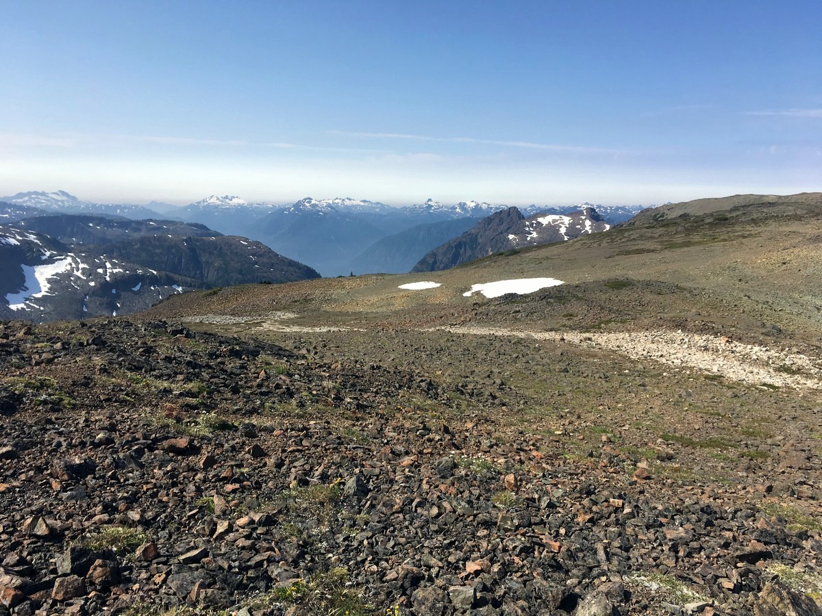 Trail of the Mt Albert Edward Hike in Strathcona Provincial Park, Canada