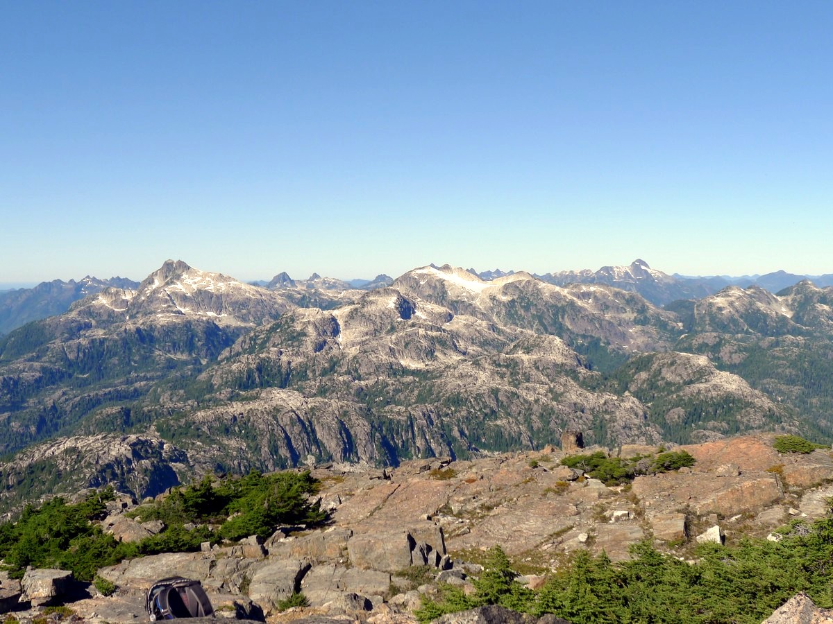 Mount Thelwood view from the Mt Myra Hike in Strathcona Provincial Park, Canada