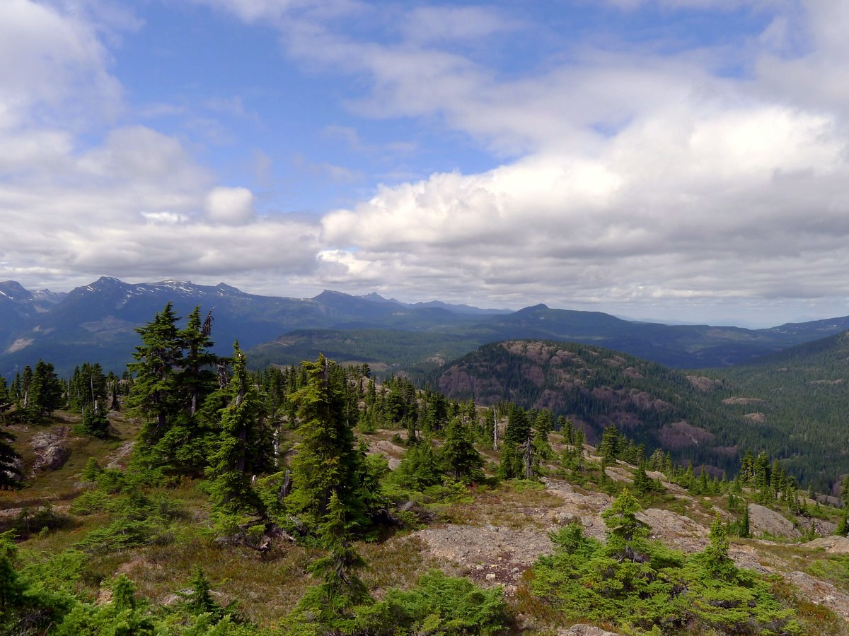 Hills of Cumberland from Mt Becher on Vancouver Island