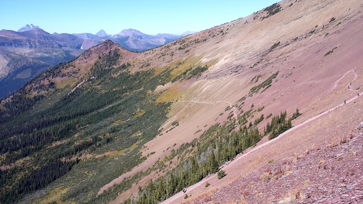 Trail to summit on the Carthew - Alderson Hike in Waterton Lakes National Park, Canada