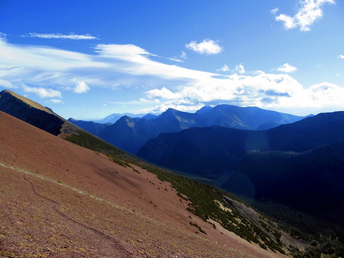 Lineham Ridge Hike in Waterton Lakes National Park has beautiful views of Mount Lineham