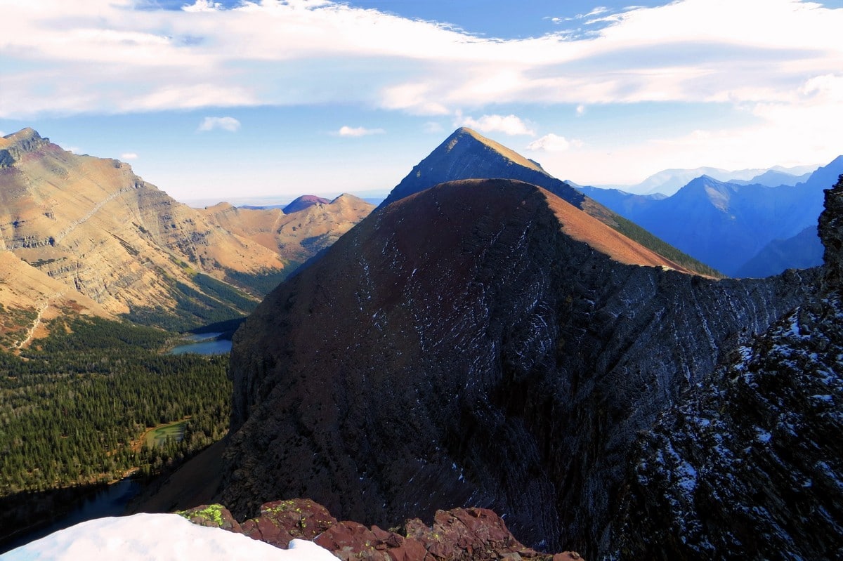 Beautiful views from the Lineham Ridge Hike in Waterton Lakes National Park, Alberta