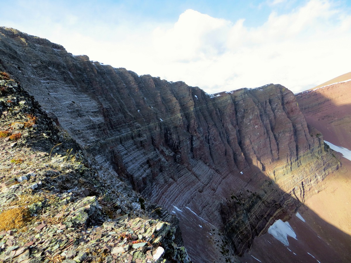 Headwalls and Lineham Lakes on the Lineham Ridge Hike in Waterton Lakes National Park, Alberta