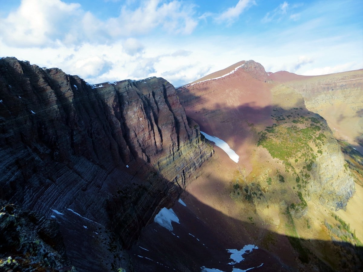 Mount Hawkins view from the Lineham Ridge Hike in Waterton Lakes National Park, Alberta