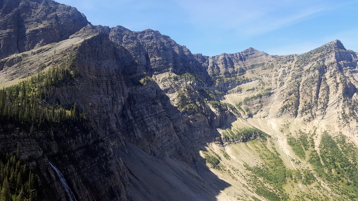 Crypt Falls on the Crypt Lake Hike in Waterton Lakes National Park, Canada