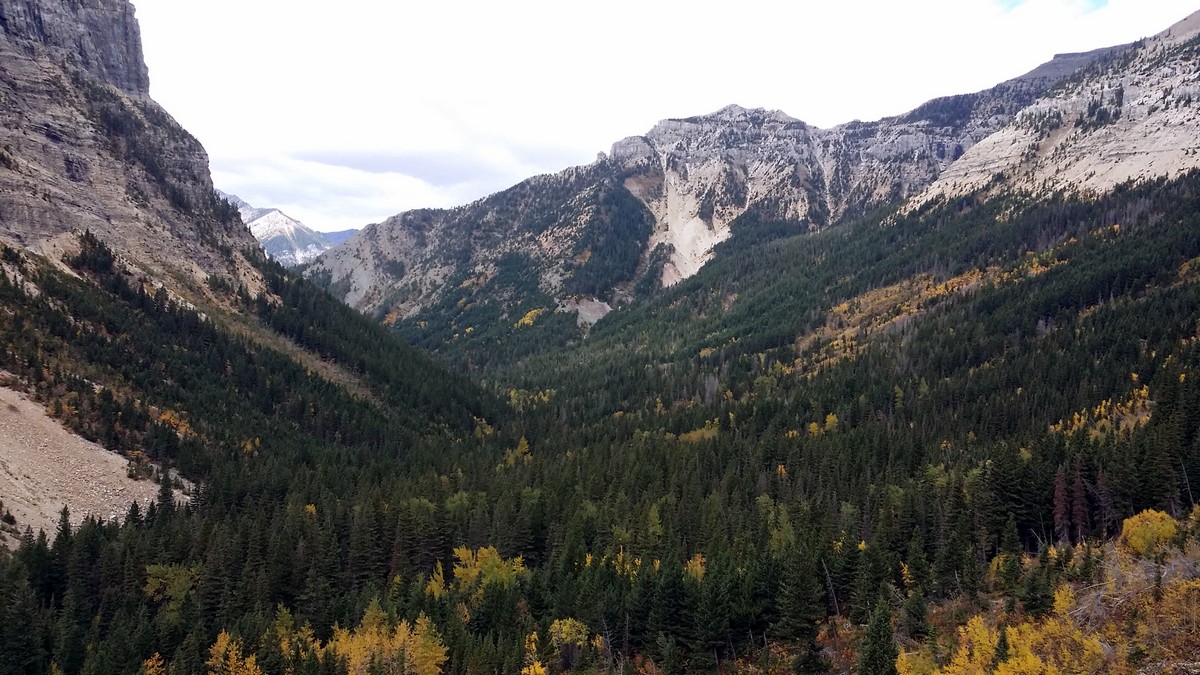 Valley on the Crypt Lake Hike in Waterton Lakes National Park, Canada