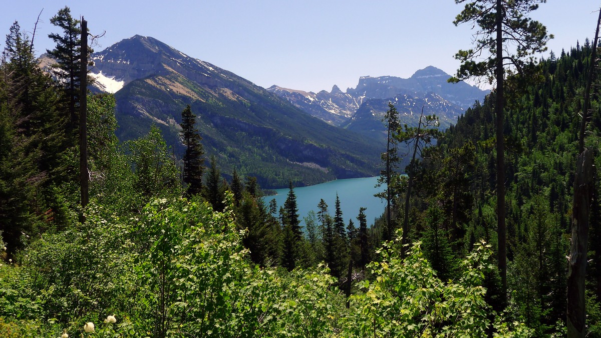 Waterton Lake from the Bertha Lake and Falls Hike in Waterton Lakes National Park, Canada