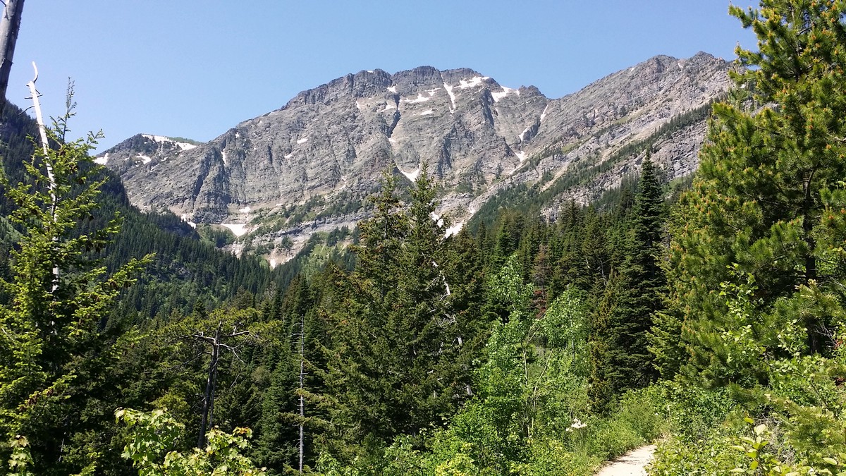 Bertha Peak on the Bertha Lake and Falls Hike in Waterton Lakes National Park, Canada