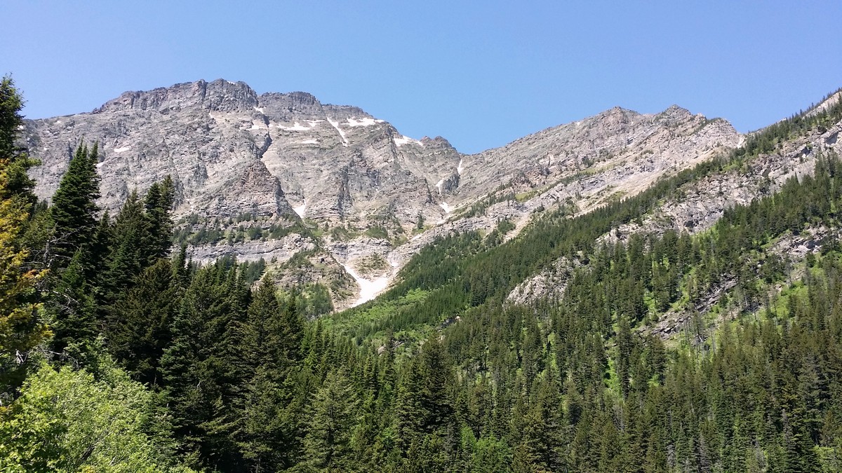 Bertha Peak on the Bertha Lake and Falls Hike in Waterton Lakes National Park, Canada