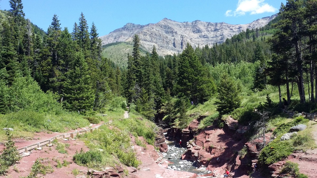 Cloudy ridge from the Red Rock Canyon / Blakiston Falls Hike in Waterton Lakes National Park, Canada