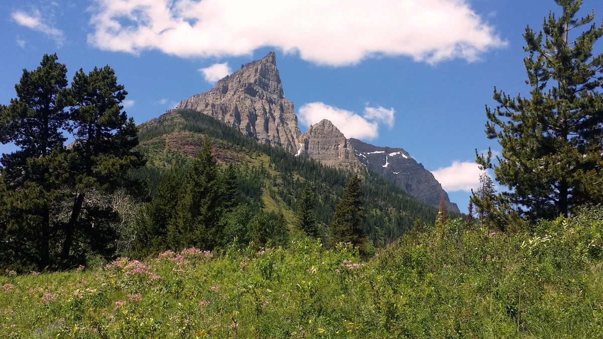 Mount Blakiston view from the Red Rock Canyon / Blakiston Falls Hike in Waterton Lakes National Park, Canada