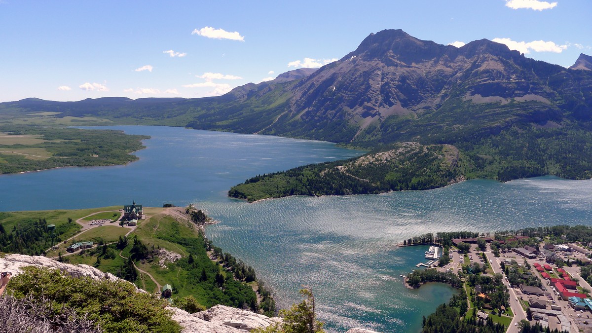 View of the Bear's Hump Hike in Waterton Lakes National Park, Canada
