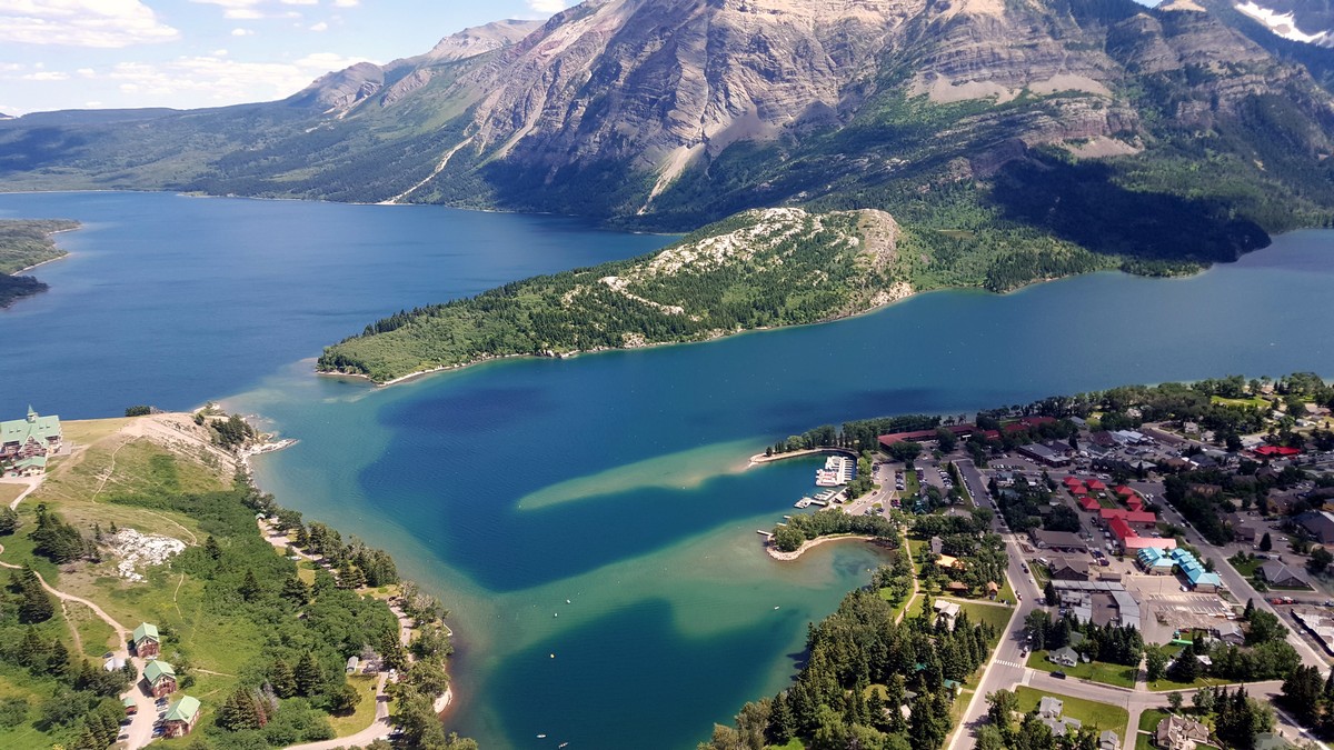 Upper Waterton Lake on the Bear's Hump Hike in Waterton Lakes National Park, Canada