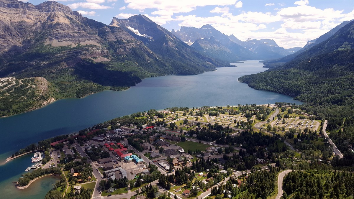 View into Glacier from the Bear's Hump Hike in Waterton Lakes National Park, Canada