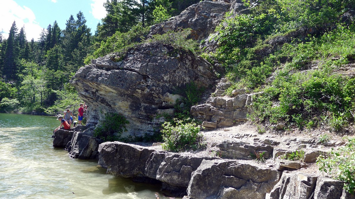 Rocks of the Crandell Lake Hike in Waterton Lakes National Park, Alberta