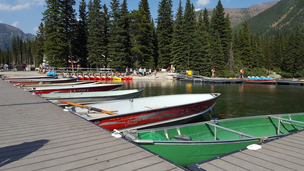 Dock on the Cameron Lakeshore Hike in Waterton Lakes National Park, Alberta