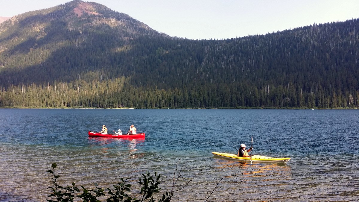 Watercraft on the Cameron Lakeshore Hike in Waterton Lakes National Park, Alberta