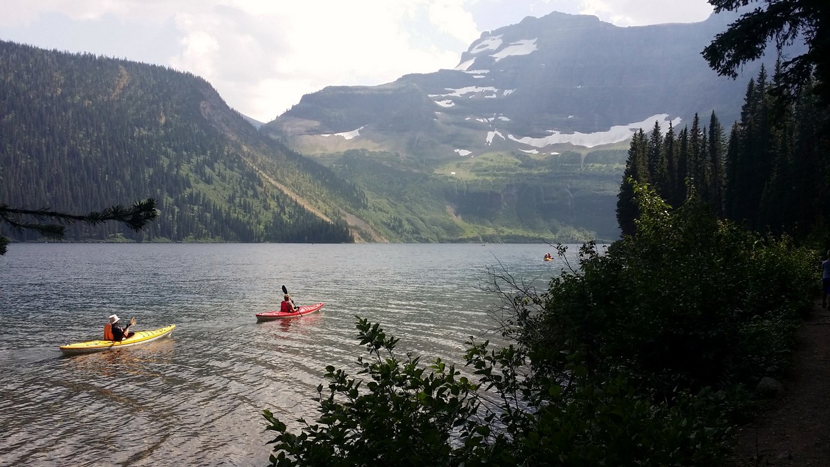 Kayaking in Waterton Lakes is a popular attraction in Waterton Lakes National Park