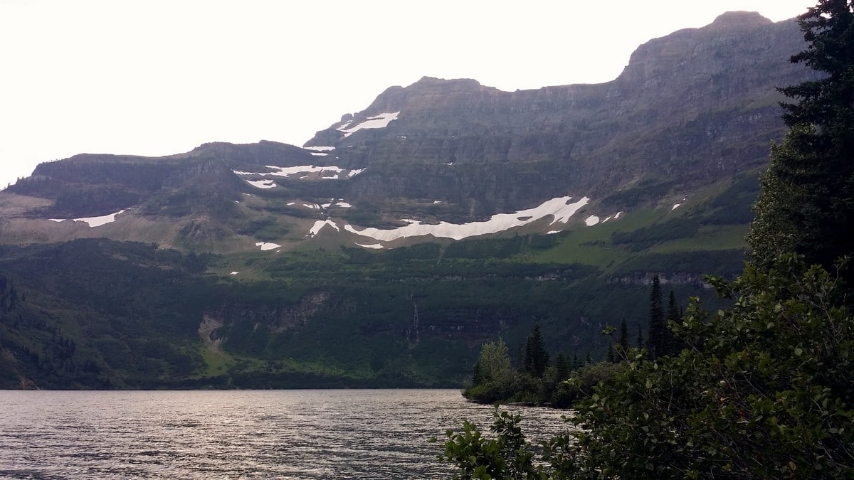 Mount Custer from the Cameron Lakeshore Hike in Waterton Lakes National Park, Alberta